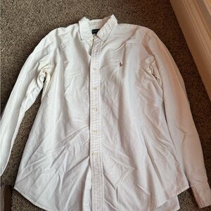 Ralph Lauren White Casual Button Down Shirt